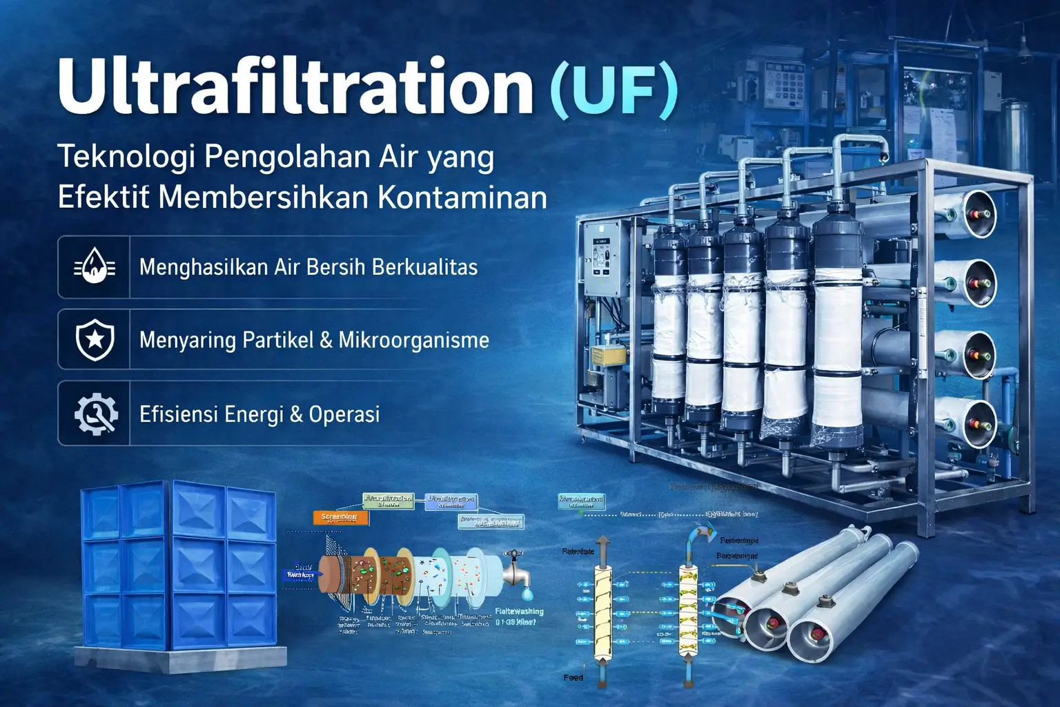Layanan pengolahan air ultrafiltrasi UF