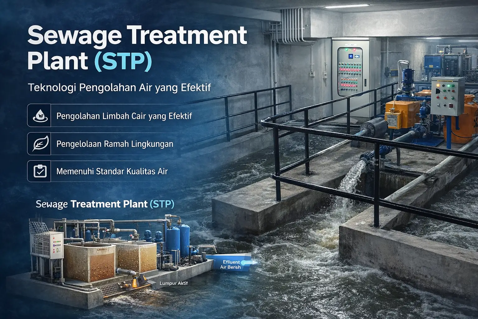 Pabrik Pengolahan Limbah Cair Modern